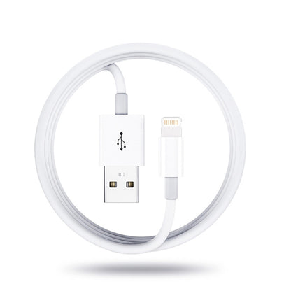 Qc3.0 Dual USB Car Charger + 8 Pin Fast Charging Line Car Charging Kit(Black) - Car Charger by buy2fix | Online Shopping UK | buy2fix