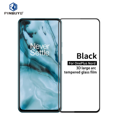 For OnePlus Nord PINWUYO 9H 3D Curved Full Screen Explosion-proof Tempered Glass Film(Black) - OnePlus Tempered Glass by PINWUYO | Online Shopping UK | buy2fix
