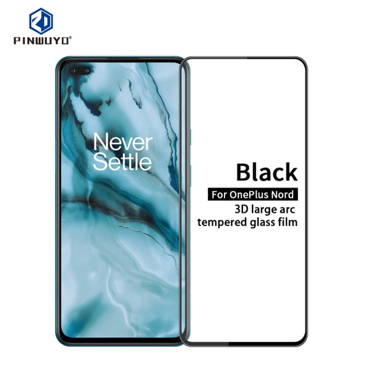 For OnePlus Nord PINWUYO 9H 3D Curved Full Screen Explosion-proof Tempered Glass Film(Black) - OnePlus Tempered Glass by PINWUYO | Online Shopping UK | buy2fix