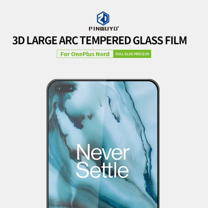 For OnePlus Nord PINWUYO 9H 3D Curved Full Screen Explosion-proof Tempered Glass Film(Black) - OnePlus Tempered Glass by PINWUYO | Online Shopping UK | buy2fix
