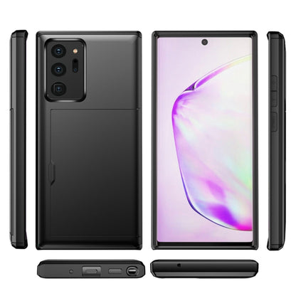 For Samsung Note20 Ultra Shockproof Rugged Armor Protective Case with Card Slot(White) by buy2fix