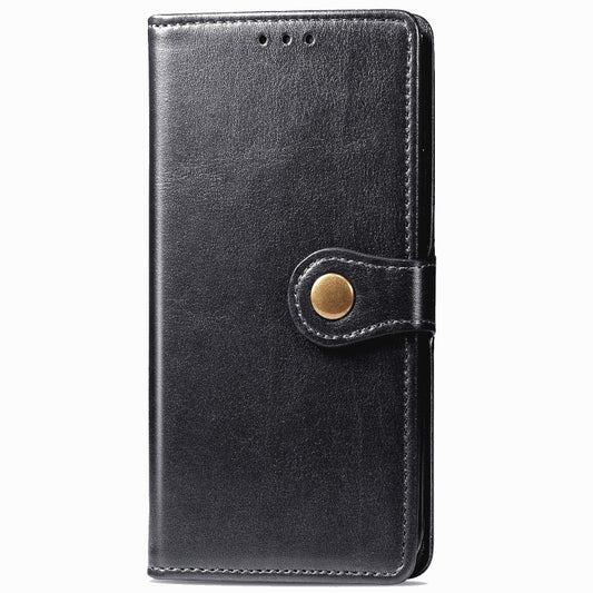For OPPO Reno 2F/Reno 2Z Retro Solid Color Leather Buckle Phone Case with Lanyard & Photo Frame & Card Slot & Wallet & Stand Function(Black) - OPPO Cases by buy2fix | Online Shopping UK | buy2fix