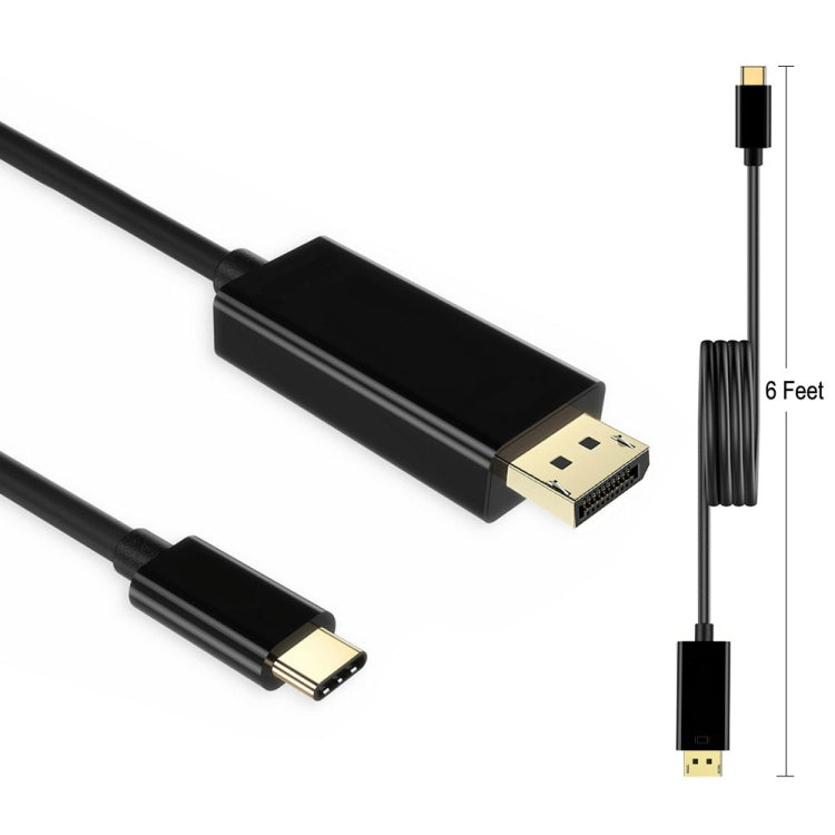 4K 60Hz Type-C to DP DisplayPort Connecting DP Adapter Cable, Cable Length: 1.8m by buy2fix