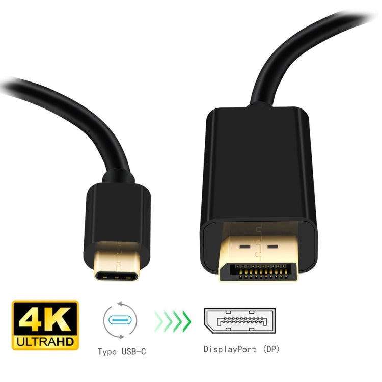 4K 60Hz Type-C to DP DisplayPort Connecting DP Adapter Cable, Cable Length: 1.8m by buy2fix