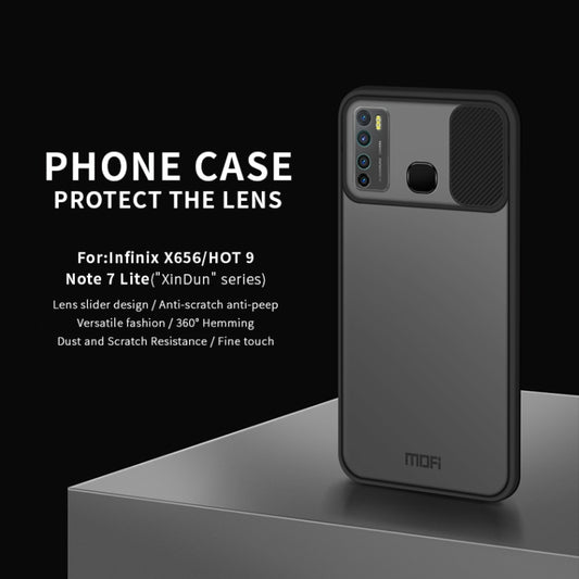 For Infinix X656 / HOT9 / Note7 Lite MOFI Xing Dun Series Translucent Frosted PC + TPU Privacy Anti-glare Shockproof All-inclusive Protective Case(Black) - Infinix Cases by idewei | Online Shopping UK | buy2fix