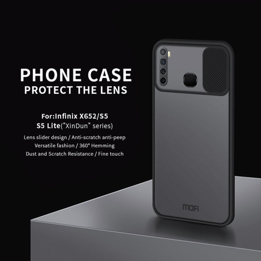 For Infinix X652 / S5 / S5 Lite MOFI Xing Dun Series Translucent Frosted PC + TPU Privacy Anti-glare Shockproof All-inclusive Protective Case(Black) - Infinix Cases by idewei | Online Shopping UK | buy2fix