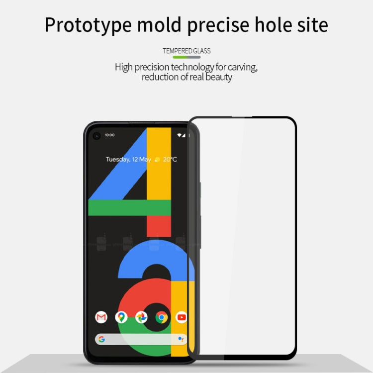 For Google Pixel4a PINWUYO 9H 2.5D Full Screen Tempered Glass Film(Black) - Google Tempered Glass by PINWUYO | Online Shopping UK | buy2fix