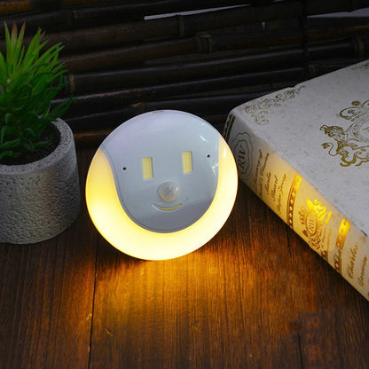 USB Charging Light & Human Body Sensing Control Smile Magnetic Night Light(Warm white light) - Night Lights by buy2fix | Online Shopping UK | buy2fix