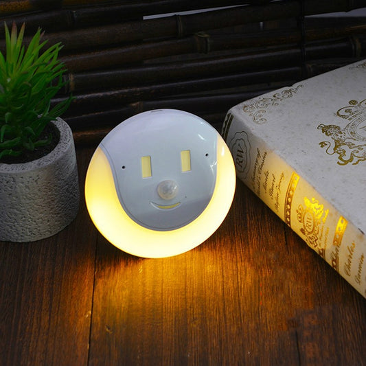 USB Charging Light & Human Body Sensing Control Smile Magnetic Night Light(Warm white light) - Night Lights by buy2fix | Online Shopping UK | buy2fix