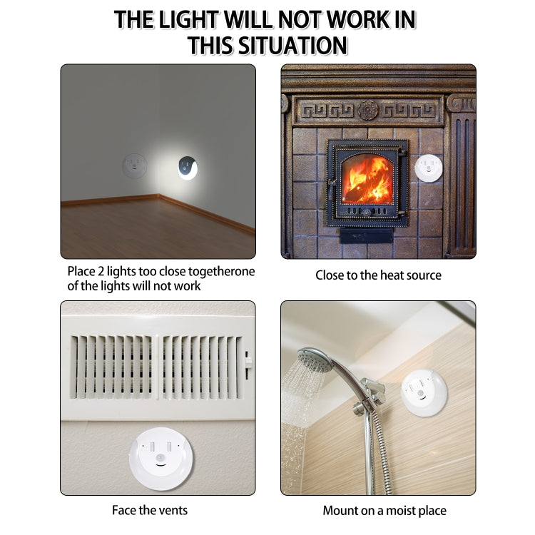 USB Charging Light & Human Body Sensing Control Smile Magnetic Night Light(Warm white light) - Night Lights by buy2fix | Online Shopping UK | buy2fix