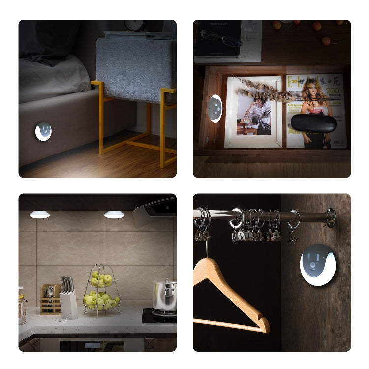 USB Charging Light & Human Body Sensing Control Smile Magnetic Night Light(Warm white light) - Night Lights by buy2fix | Online Shopping UK | buy2fix