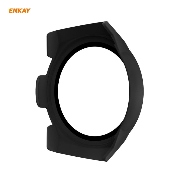 For Huawei Watch GT 2e 46mm ENKAY Hat-Prince ENK-AC8203 Full Coverage PC Frosted Case + 9H Tempered Glass Film(Green) by ENKAY