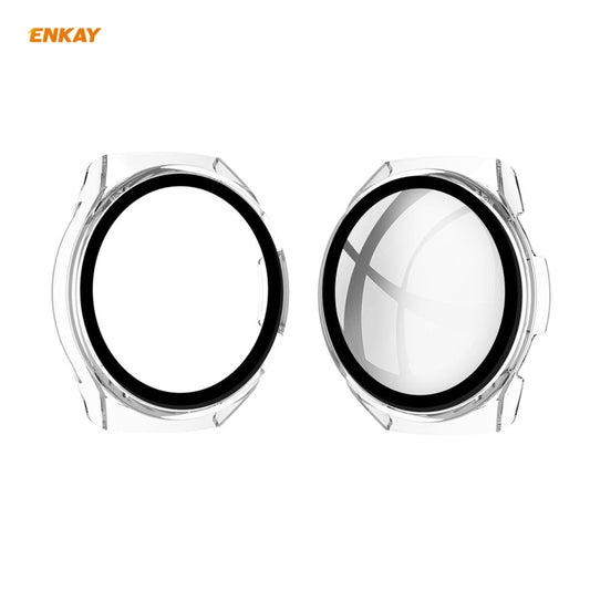 For Huawei Watch GT 2e 46mm ENKAY Hat-Prince ENK-AC8203 Full Coverage PC Frosted Case + 9H Tempered Glass Film(Transparent) by ENKAY