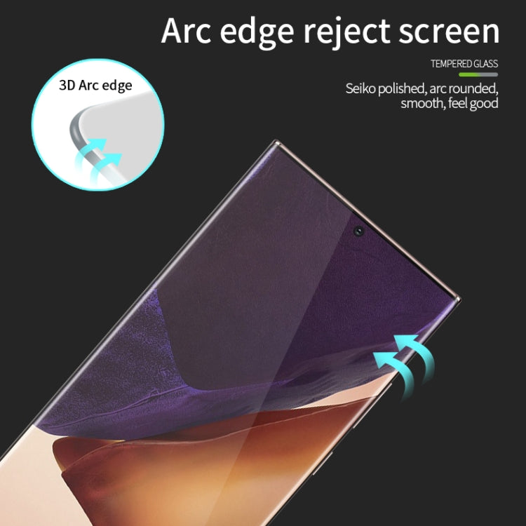 For Samsung Galaxy Note20 Ultra PINWUYO 9H 3D Hot Bending Tempered Glass Film（Ultrasonic fingerprint unlock）(Black) - Galaxy Tempered Glass by PINWUYO | Online Shopping UK | buy2fix