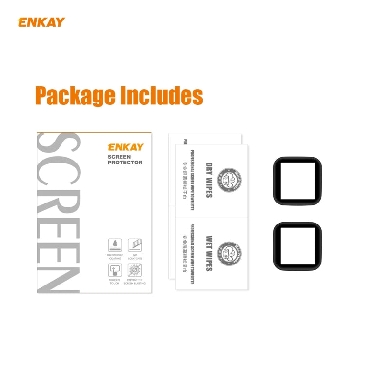 For Fitbit Versa 2 2 PCS ENKAY Hat-Prince 3D Full Screen Soft PC Edge + PMMA HD Screen Protector Film - Screen Protector by ENKAY | Online Shopping UK | buy2fix