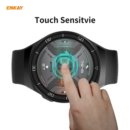 For Huawei Watch GT 2e 46mm 2 PCS ENKAY Hat-Prince 3D Full Screen Soft PC Edge + PMMA HD Screen Protector Film(With Scale) - Screen Protector by ENKAY | Online Shopping UK | buy2fix