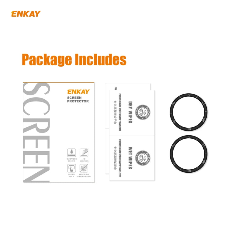 For Huawei Watch GT 2e 46mm 2 PCS ENKAY Hat-Prince 3D Full Screen Soft PC Edge + PMMA HD Screen Protector Film(With Scale) - Screen Protector by ENKAY | Online Shopping UK | buy2fix