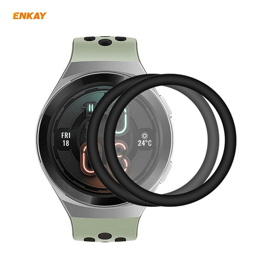 For Huawei Watch GT 2e 46mm 2 PCS ENKAY Hat-Prince 3D Full Screen Soft PC Edge + PMMA HD Screen Protector Film(Without Scale) - Screen Protector by ENKAY | Online Shopping UK | buy2fix