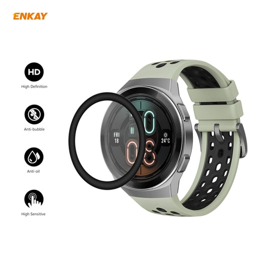 For Huawei Watch GT 2e 46mm 2 PCS ENKAY Hat-Prince 3D Full Screen Soft PC Edge + PMMA HD Screen Protector Film(Without Scale) - Screen Protector by ENKAY | Online Shopping UK | buy2fix