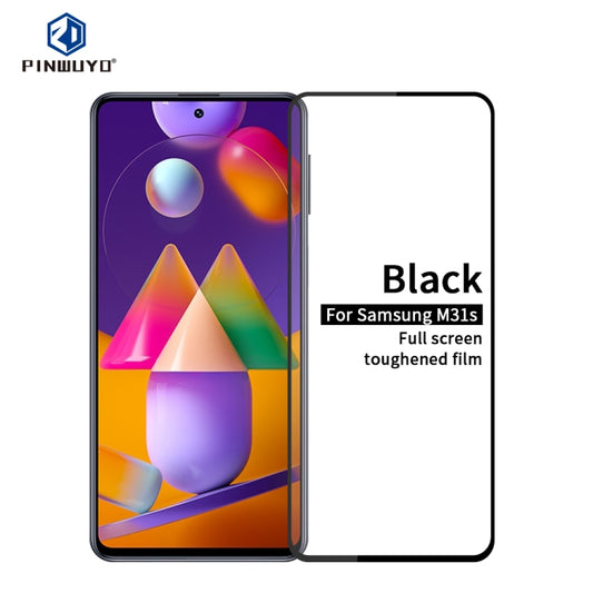 For Samsung Galaxy M31S PINWUYO 9H 2.5D Full Screen Tempered Glass Film(Black) - Galaxy Tempered Glass by PINWUYO | Online Shopping UK | buy2fix