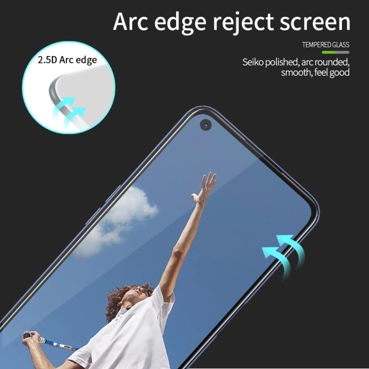 For OPPO A53 (2020) PINWUYO 9H 2.5D Full Screen Tempered Glass Film(Black) - OPPO Tempered Glass by PINWUYO | Online Shopping UK | buy2fix