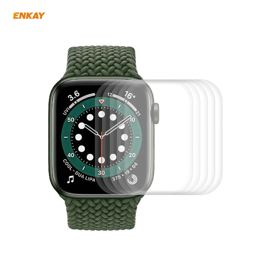 5 PCS For Apple Watch Series 6/5/4/SE 40mm ENKAY Hat-Prince 3D Full Screen PET Curved Hot Bending HD Screen Protector Film(Transparent)