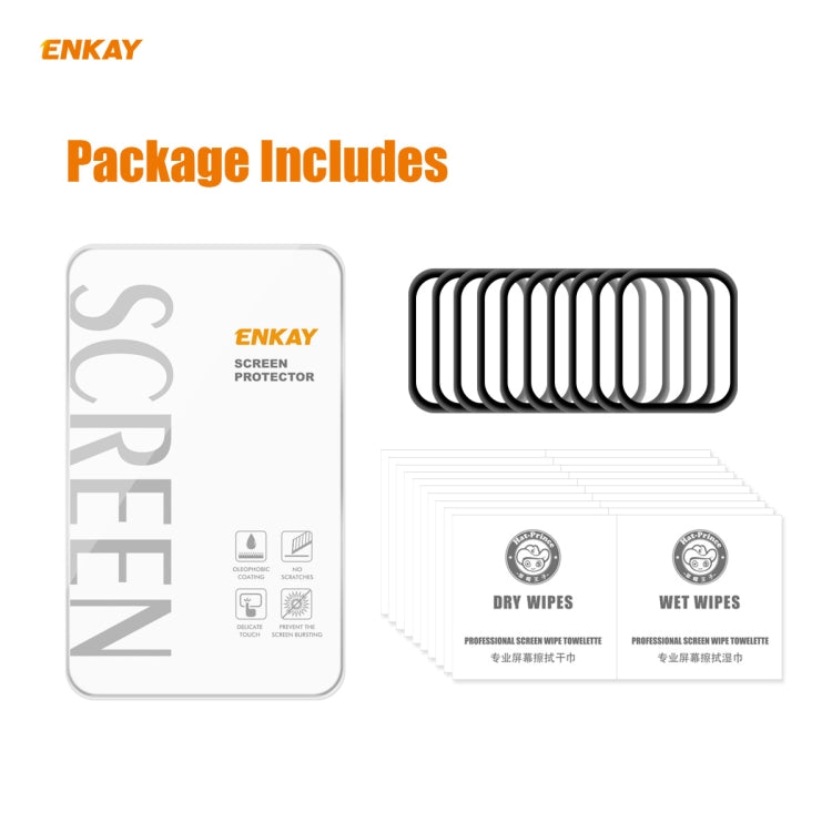 10 PCS For Apple Watch Series 6/5/4/SE 44mm ENKAY Hat-Prince 3D Full Screen PET Curved Hot Bending HD Screen Protector Film(Black) - Watch Cases by ENKAY | Online Shopping UK | buy2fix