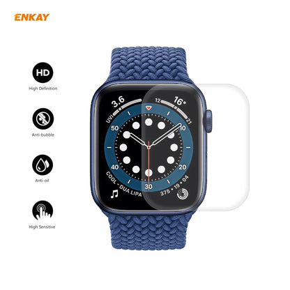 10 PCS For Apple Watch Series 6/5/4/SE 44mm ENKAY Hat-Prince 3D Full Screen PET Curved Hot Bending HD Screen Protector Film(Transparent) - Watch Cases by ENKAY | Online Shopping UK | buy2fix