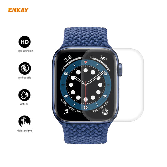 10 PCS For Apple Watch Series 6/5/4/SE 44mm ENKAY Hat-Prince 3D Full Screen PET Curved Hot Bending HD Screen Protector Film(Transparent) - Watch Cases by ENKAY | Online Shopping UK | buy2fix