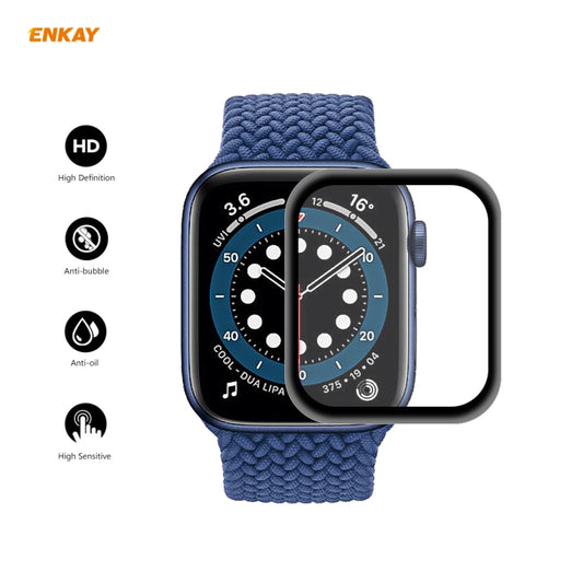 10 PCS For Apple Watch Series 6/5/4/SE 40mm ENKAY Hat-Prince 3D Full Screen PET Curved Hot Bending HD Screen Protector Film(Black) - Watch Cases by ENKAY | Online Shopping UK | buy2fix