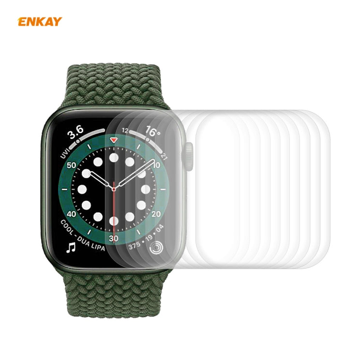 10 PCS For Apple Watch Series 6/5/4/SE 40mm ENKAY Hat-Prince 3D Full Screen PET Curved Hot Bending HD Screen Protector Film(Transparent) - Watch Cases by ENKAY | Online Shopping UK | buy2fix