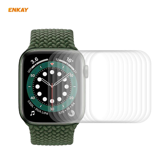 10 PCS For Apple Watch Series 6/5/4/SE 40mm ENKAY Hat-Prince 3D Full Screen PET Curved Hot Bending HD Screen Protector Film(Transparent) - Watch Cases by ENKAY | Online Shopping UK | buy2fix