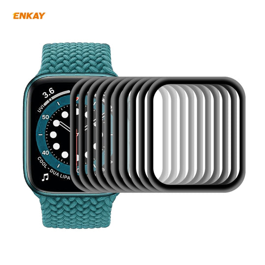 For Apple Watch 6/5/4/SE 44mm 10 PCS ENKAY Hat-Prince 3D Full Screen Soft PC Edge + PMMA HD Screen Protector Film