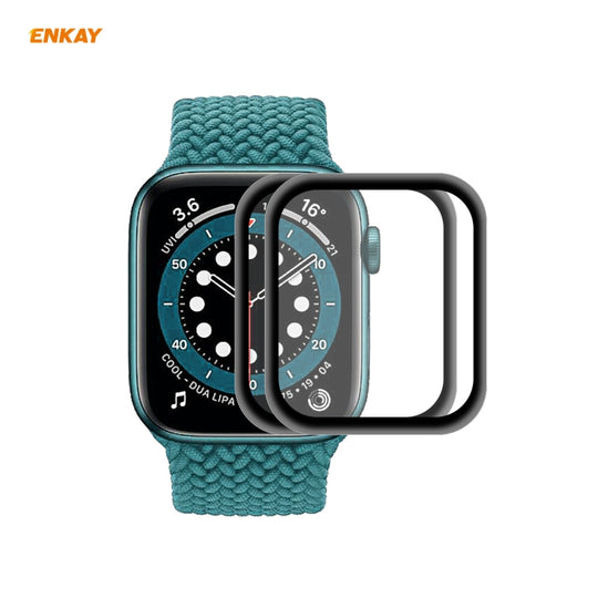 For Apple Watch 6/5/4/SE 40mm 2 PCS ENKAY Hat-Prince 3D Full Screen Soft PC Edge + PMMA HD Screen Protector Film