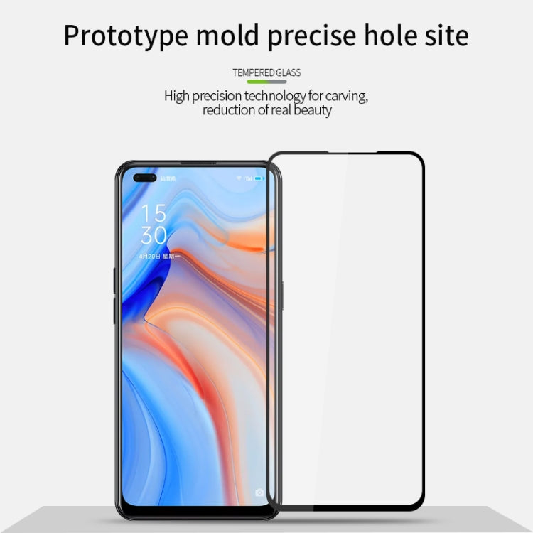 For OPPO Reno4Z PINWUYO 9H 2.5D Full Screen Tempered Glass Film(Black) - OPPO Tempered Glass by PINWUYO | Online Shopping UK | buy2fix