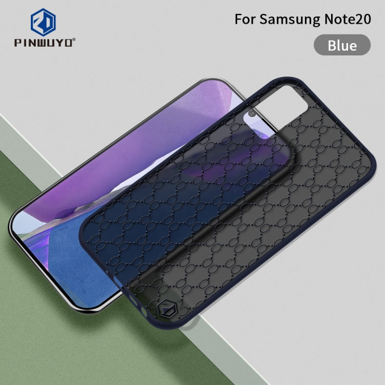 For Samsung Galaxy Note20 PINWUYO Series 2 Generation PC + TPU Waterproof and Anti-drop All-inclusive Protective Case(Blue) - Galaxy Note20 Cases by PINWUYO | Online Shopping UK | buy2fix