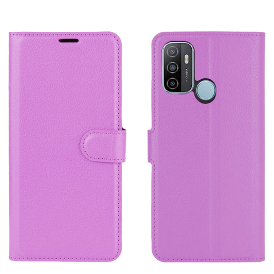 For OPPO A53 2020/OPPO A32 2020 Litchi Texture Horizontal Flip Protective Case with Holder & Card Slots & Wallet(Purple) - OPPO Cases by buy2fix | Online Shopping UK | buy2fix