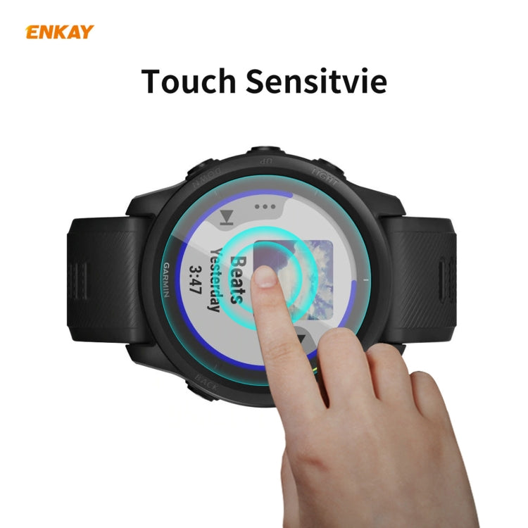 10 PCS For Garmin Forerunner 745 ENKAY Hat-Prince 0.2mm 9H 2.15D Curved Edge Tempered Glass Film - Screen Protector by ENKAY | Online Shopping UK | buy2fix