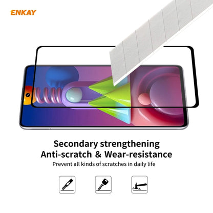 For Samsung Galaxy M51 2 PCS ENKAY Hat-Prince Full Glue 0.26mm 9H 2.5D Tempered Glass Full Coverage Film - Galaxy Tempered Glass by ENKAY | Online Shopping UK | buy2fix