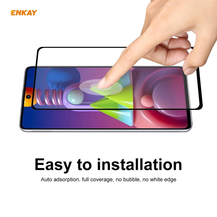 For Samsung Galaxy M51 2 PCS ENKAY Hat-Prince Full Glue 0.26mm 9H 2.5D Tempered Glass Full Coverage Film - Galaxy Tempered Glass by ENKAY | Online Shopping UK | buy2fix