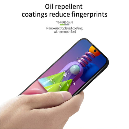 For Samsung Galaxy M51 PINWUYO 9H 2.5D Full Screen Tempered Glass Film(Black) - Galaxy Tempered Glass by PINWUYO | Online Shopping UK | buy2fix