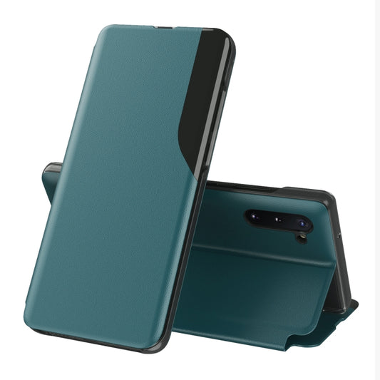 For Samsung Galaxy Note 10 Attraction Flip Holder Leather Phone Case(Green) - Galaxy Phone Cases by buy2fix | Online Shopping UK | buy2fix