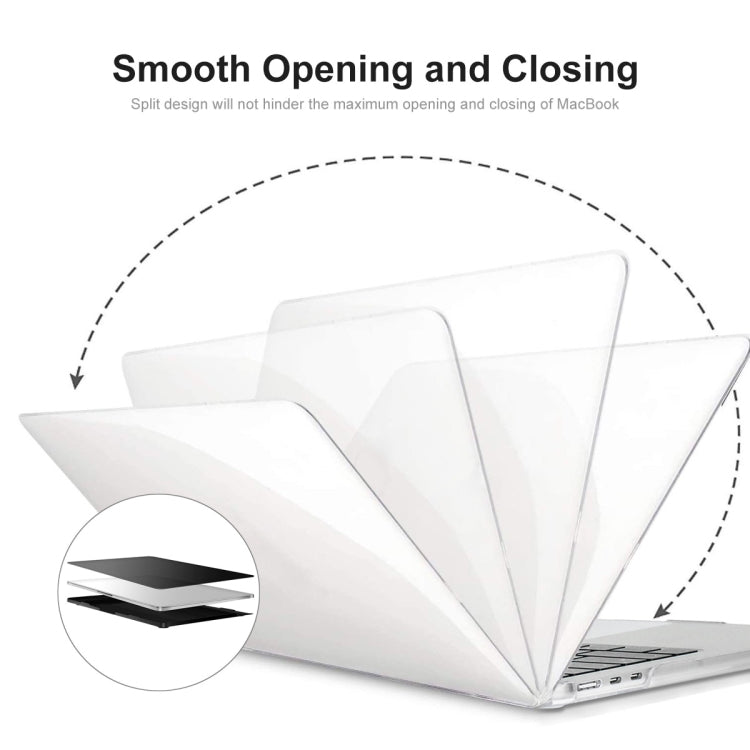 For MacBook Air 13.6 2022/2024 A2681 M2 / A3113 M3 US Version ENKAY 3 in 1 Crystal Laptop Case with TPU Keyboard Film / Anti-dust Plugs (Grey) - MacBook Air Cases by ENKAY | Online Shopping UK | buy2fix