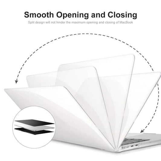 For MacBook Air 13.6 2022/2024 A2681 M2 / A3113 M3 US Version ENKAY 3 in 1 Crystal Laptop Case with TPU Keyboard Film / Anti-dust Plugs (Grey) - MacBook Air Cases by ENKAY | Online Shopping UK | buy2fix