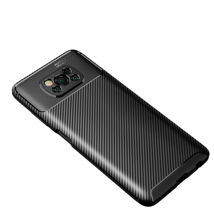 For Xiaomi POCO X3 Carbon Fiber Texture Shockproof TPU Case(Black) - Xiaomi Cases by buy2fix | Online Shopping UK | buy2fix