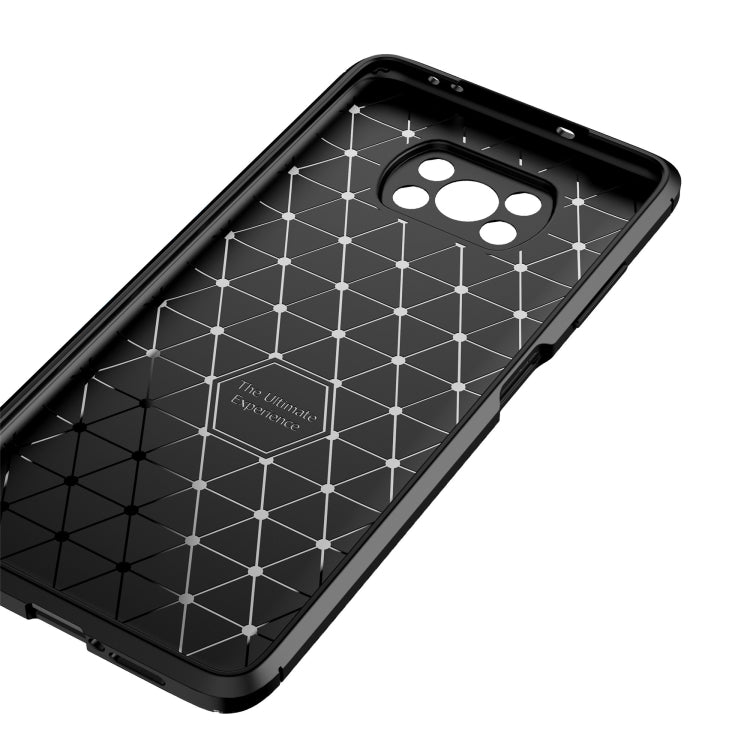 For Xiaomi POCO X3 Carbon Fiber Texture Shockproof TPU Case(Black) - Xiaomi Cases by buy2fix | Online Shopping UK | buy2fix