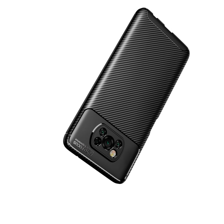 For Xiaomi POCO X3 Carbon Fiber Texture Shockproof TPU Case(Black) - Xiaomi Cases by buy2fix | Online Shopping UK | buy2fix