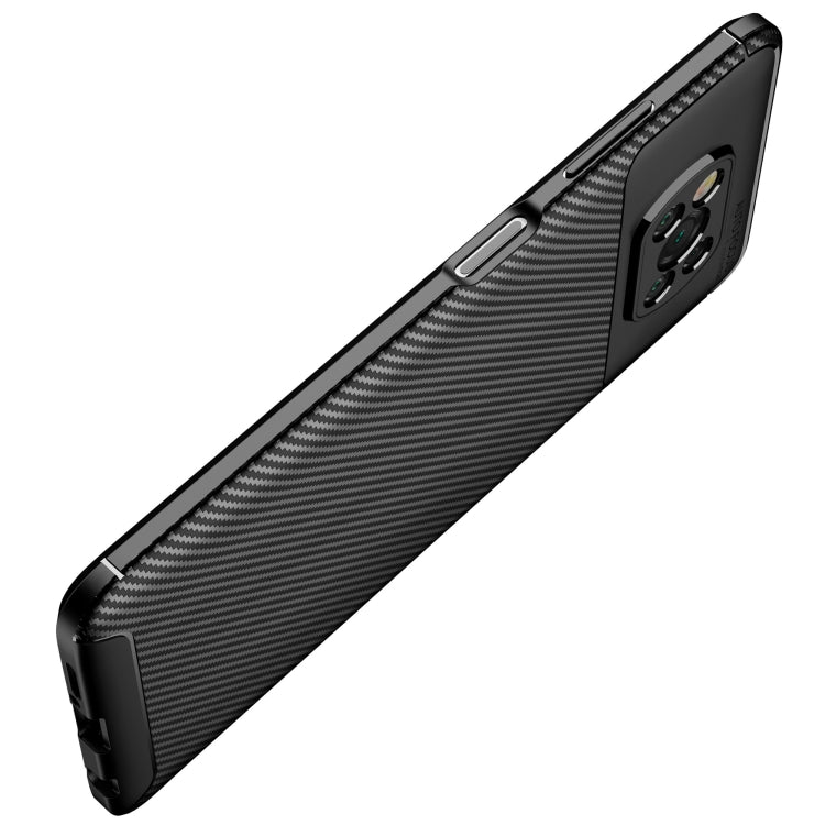 For Xiaomi POCO X3 Carbon Fiber Texture Shockproof TPU Case(Black) - Xiaomi Cases by buy2fix | Online Shopping UK | buy2fix