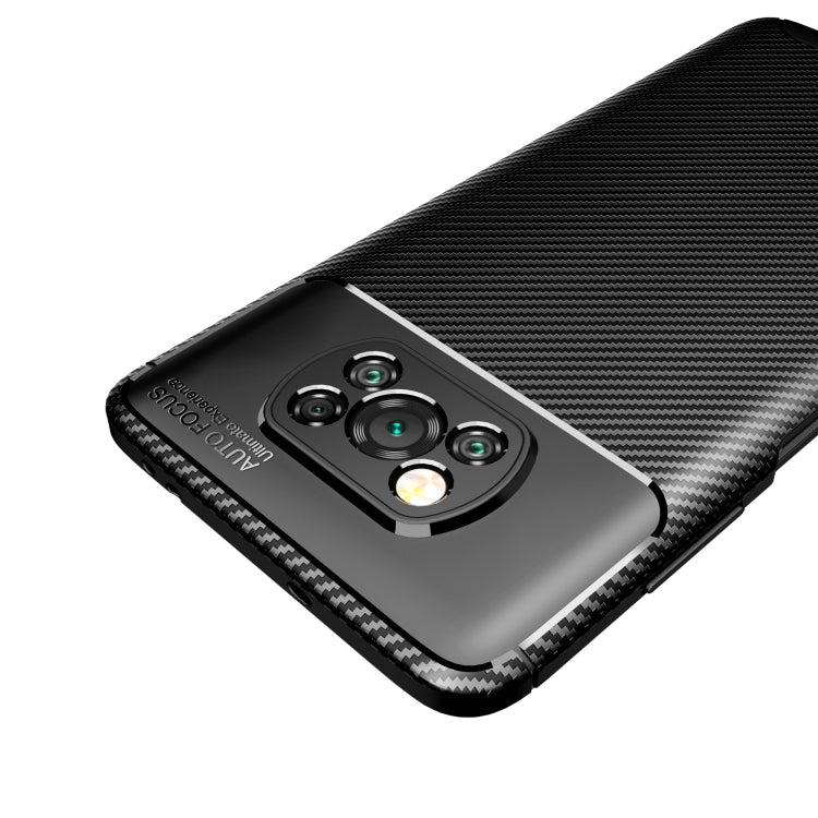 For Xiaomi POCO X3 Carbon Fiber Texture Shockproof TPU Case(Black) - Xiaomi Cases by buy2fix | Online Shopping UK | buy2fix