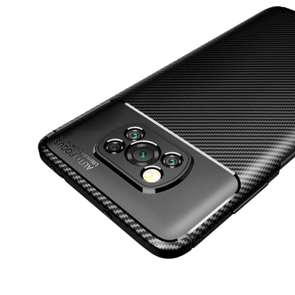For Xiaomi POCO X3 Carbon Fiber Texture Shockproof TPU Case(Black) - Xiaomi Cases by buy2fix | Online Shopping UK | buy2fix